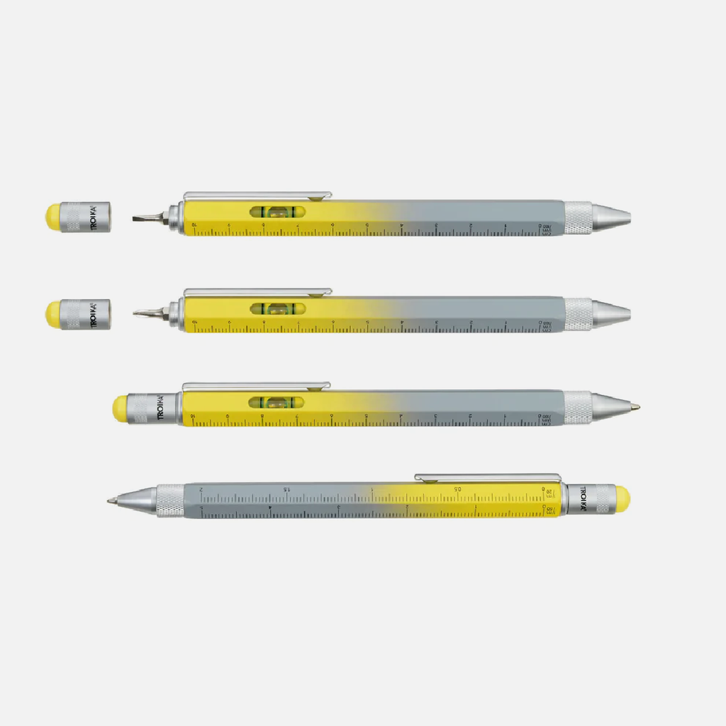 Construction Ballpoint Pen - Yellow & Grey