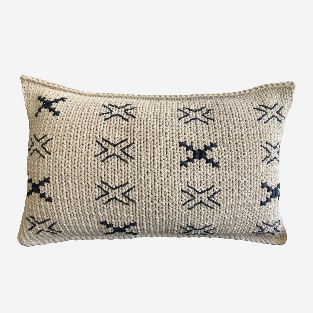 Knitted Twine Scatter Cushion - Bold X