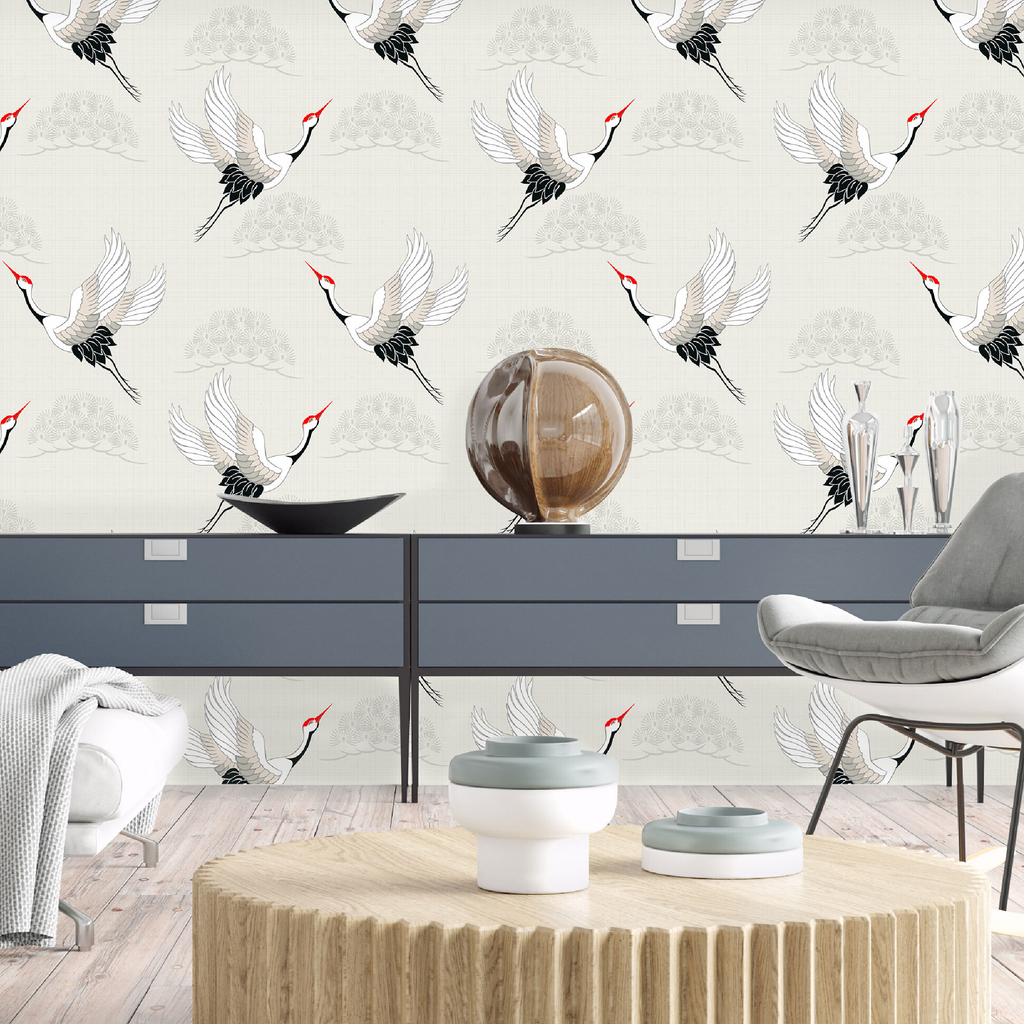 Wallpaper - Creme Stork