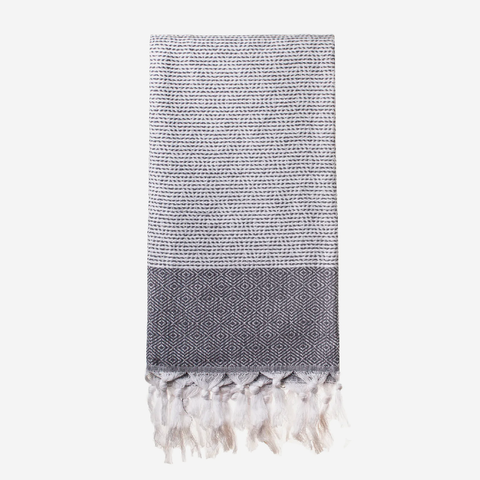 Dimanta Striped Towel - Dark Grey