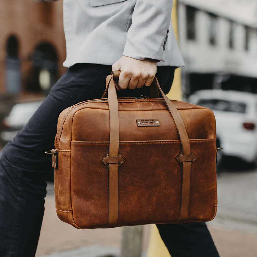 Columbus Briefcase - Cognac