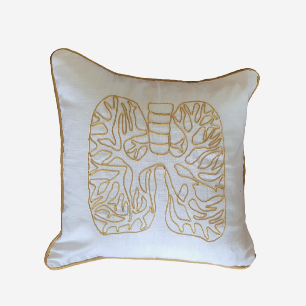 Line Lungs Scatter Cushion - White