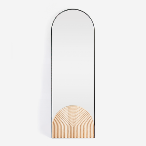 Afro Scandi Archway Leaning Mirror - Natural