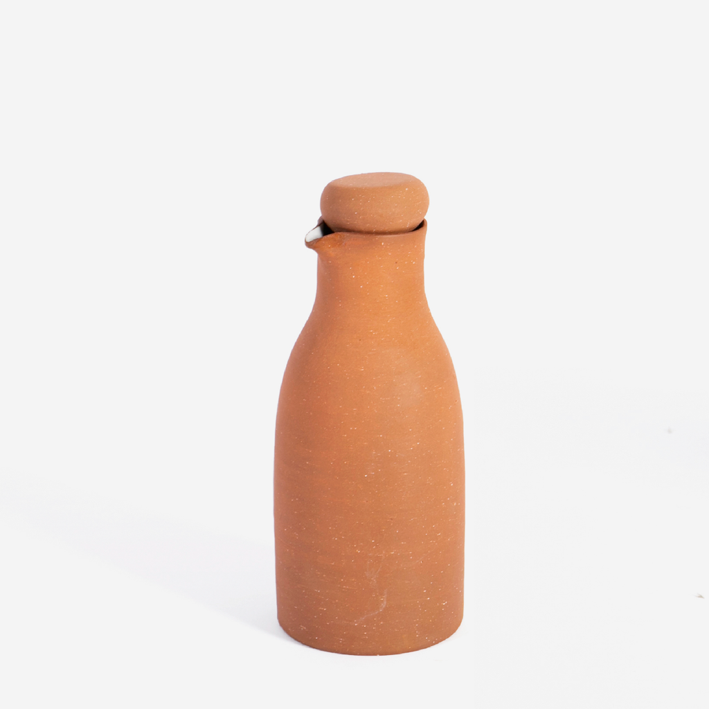 Terracotta Carafe With Pebble Lid - Medium