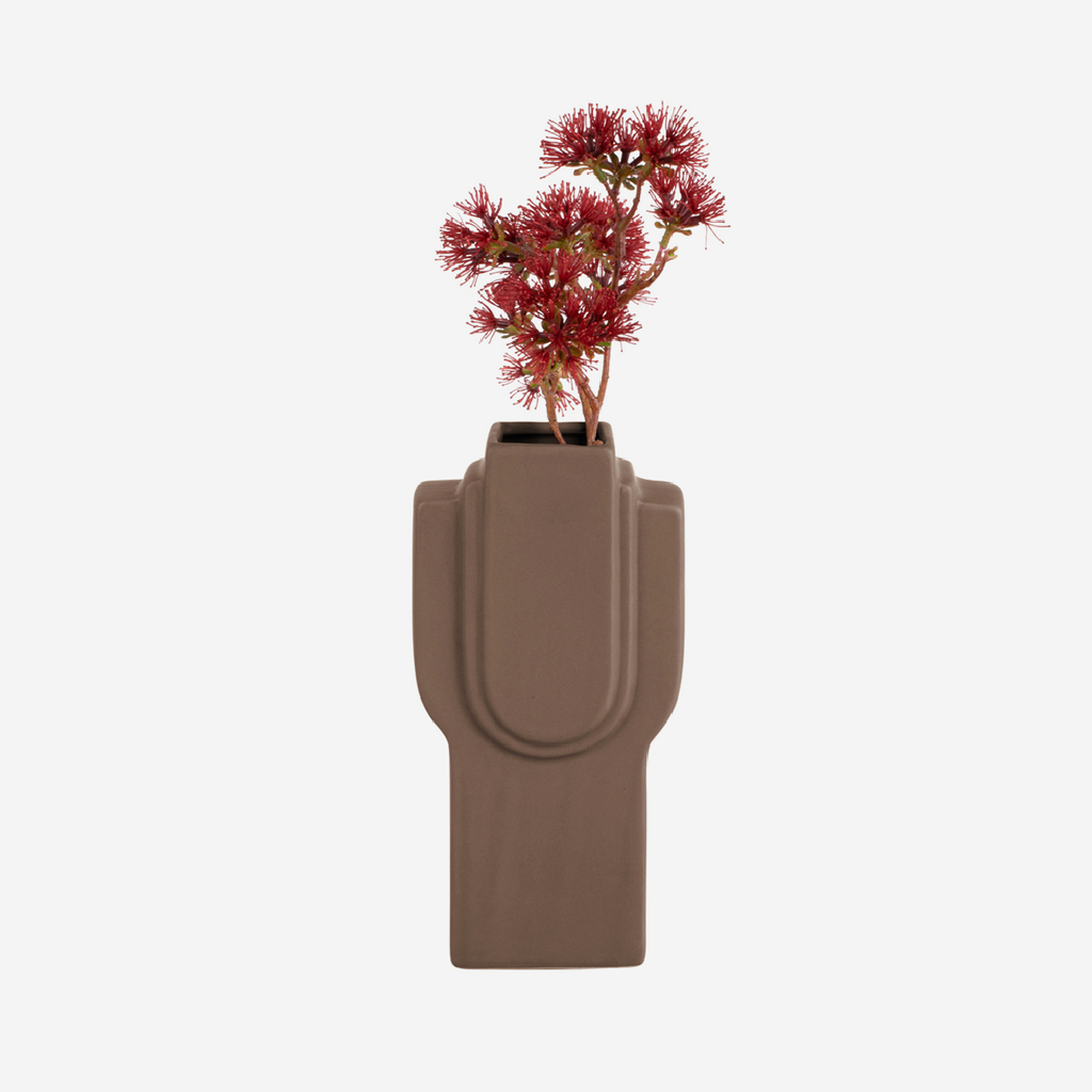 Layer Art Vase Rectangle - Brown