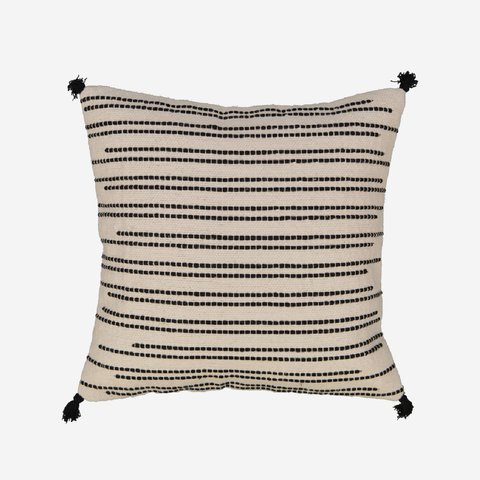 Scatter Cushion - Stripes & Tassles