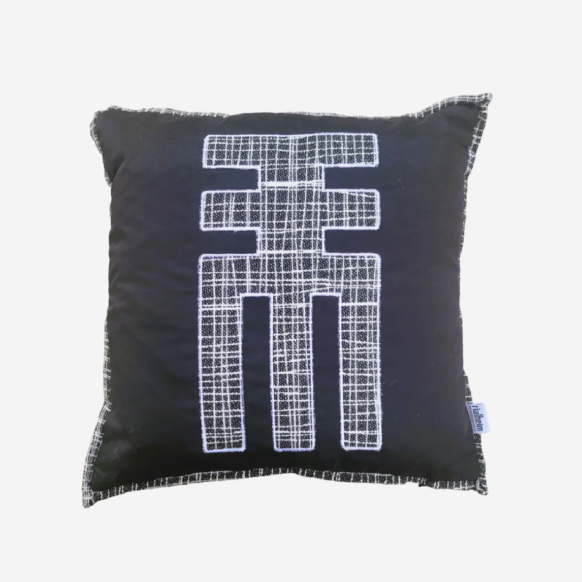 Scratched Totem Scatter Cushion - Woven Applique
